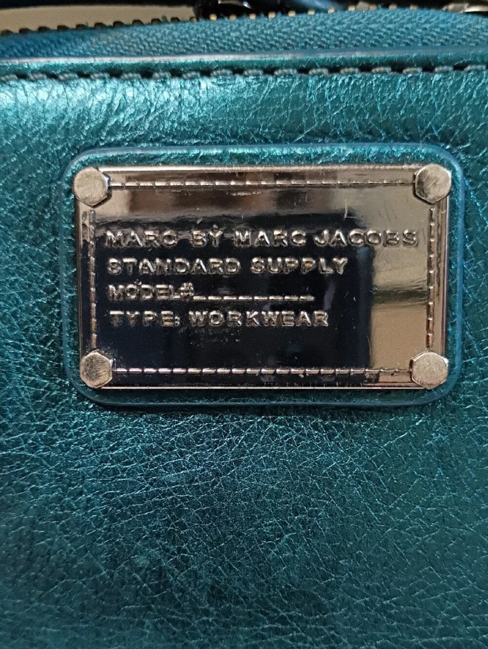 Marc by Marc Jacobs Metallic Teal Wristlet Clutch
